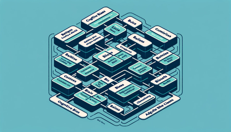 DALL·E 2023-12-30 18.42.22 - An improved diagram categorizing various cognitive biases, with each bias clearly labeled within its own rectangle with rounded corners. Adjust the co